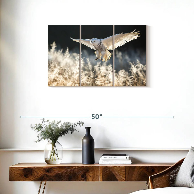 Snowy Owl Hunt, 20" H x 33" W