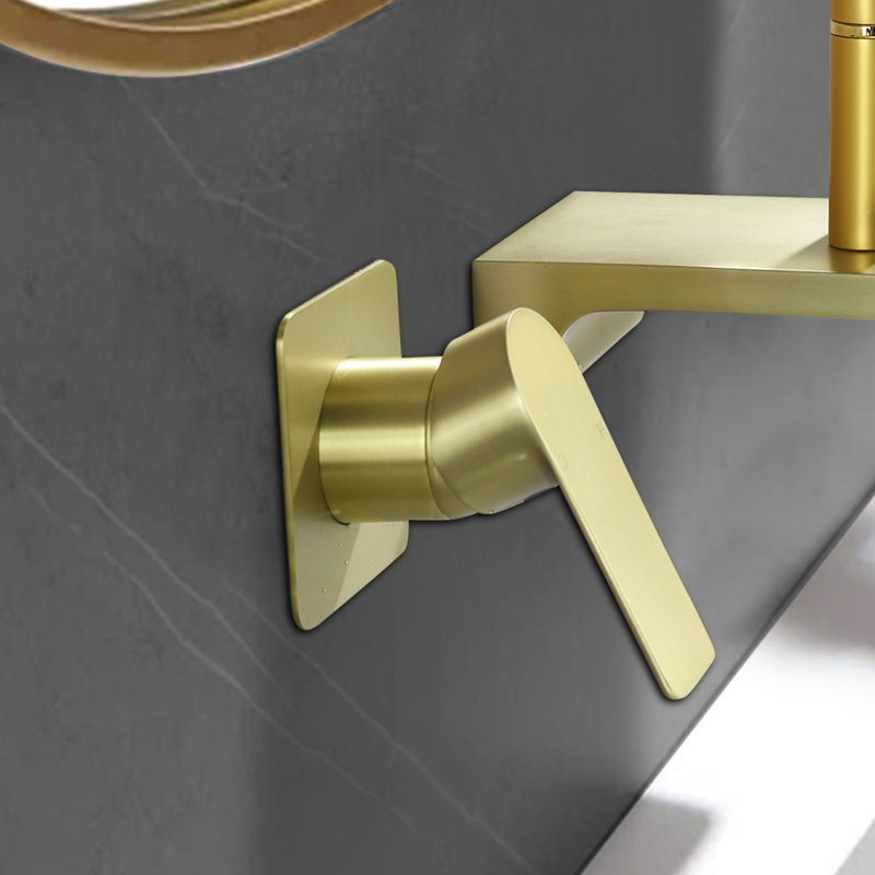 Robinet de salle de bain à un trou, Or brossé