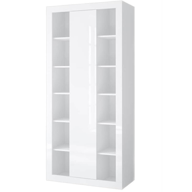 Darch 196cm H x 90cm W Standard Bookcase, White Gloss