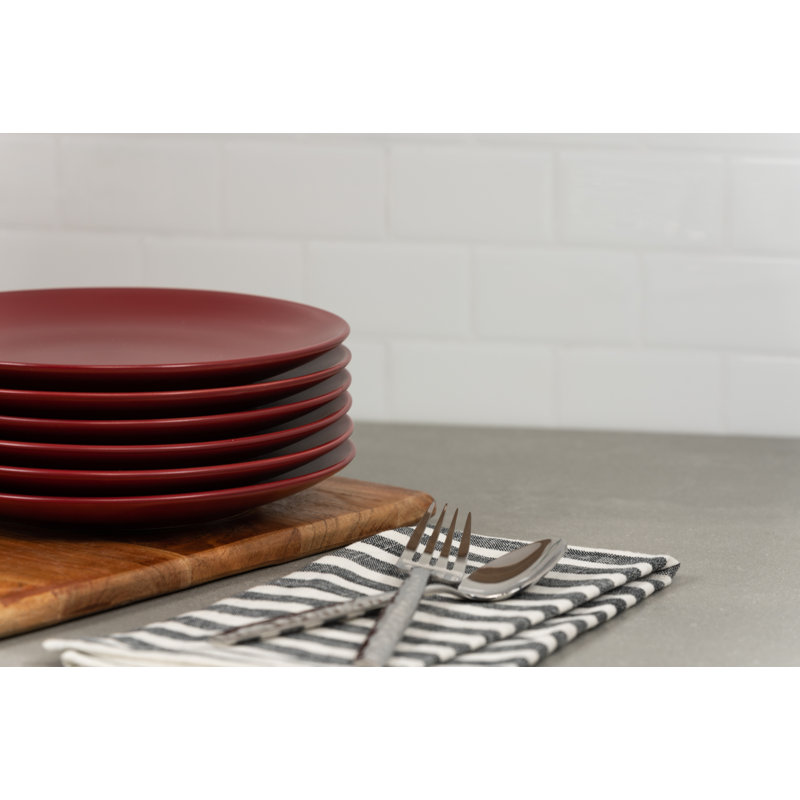 Wazee Matte 7.75" Salad Plate, Red