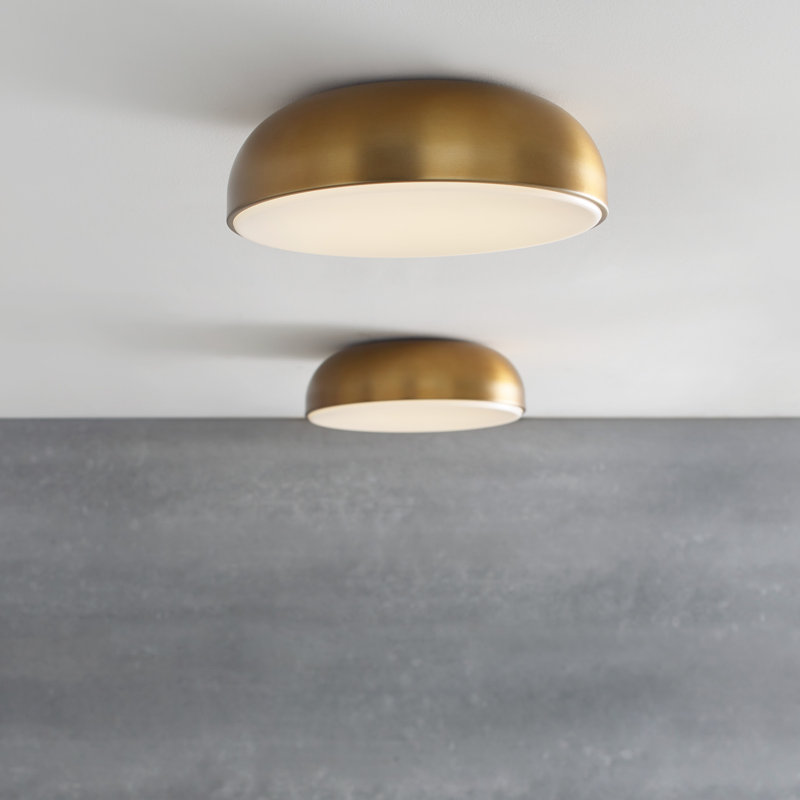 Kosa 1 - Light LED Flush Mount, Aged Brass