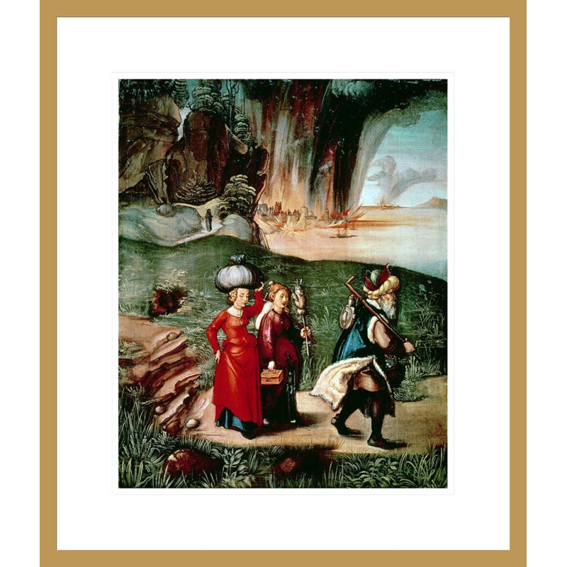 "Lot et ses filles" (revers) par Albrecht Dürer, impression giclée sur cadre, H 20,68 po x l 17,75 po