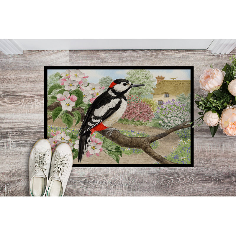 Tapis de porte d’extérieur antidérapant woodpecker, Rectangle 2 pi x 3 pi