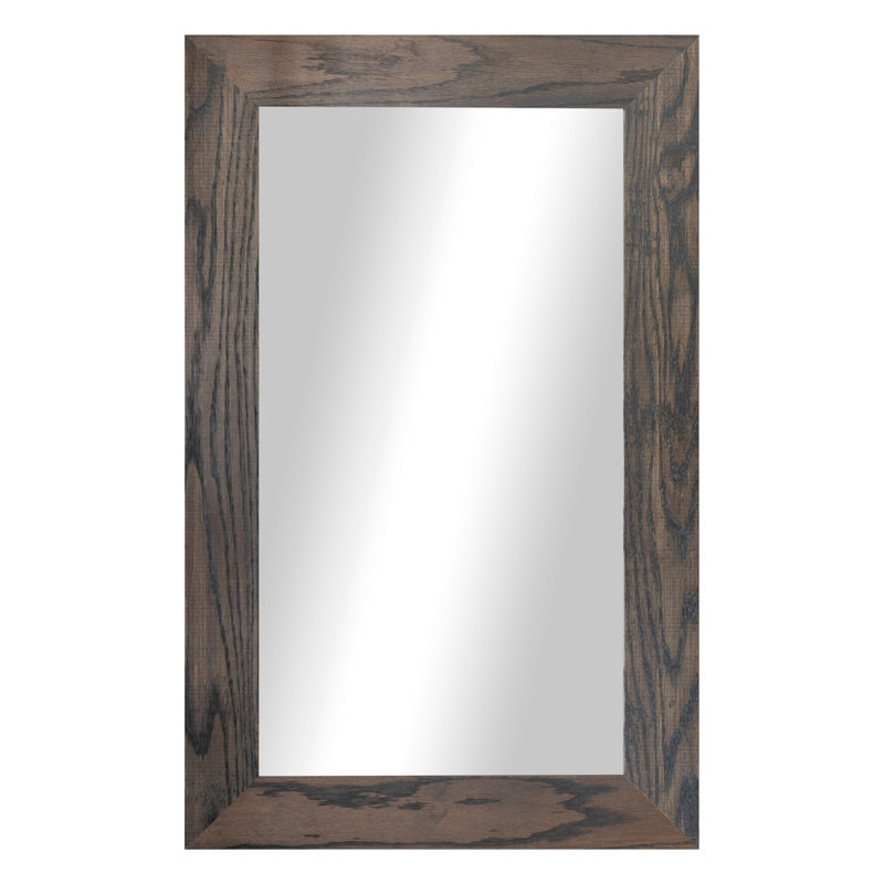 Miroir en bois franc Lark Manor ™ Ozark, 33 po x 18 po, Gris carbone