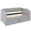 Velvet Upholstered Daybed With Pop Up Trundle-460936061
