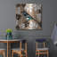  «Bird Patchwork 1» par Erin Clark, art mural en métal, 36 po x 36 po-1581511666