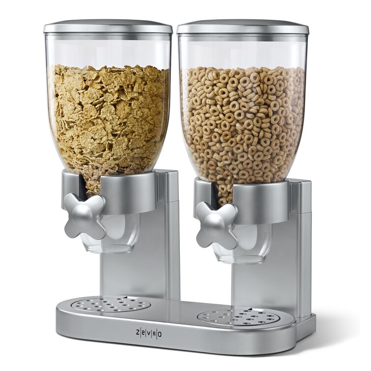 Cereal Dispenser Food Dispenser Space Saving for Pantry Kitchen Cereal  Green 