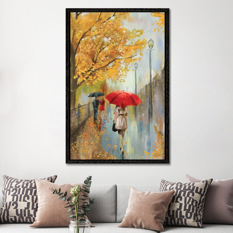 Across The Avenue by Allison Pearce - Painting on Canvas, 152.5 cm H x 101.5 cm W, Black Framed Canvas