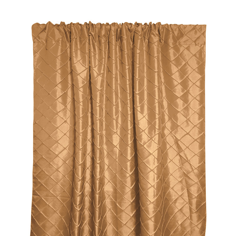 Gulshara Semi Sheer Curtain Single Panel, Champagne, 54" W x 72" L