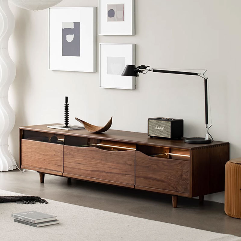 Meuble télé moderne et minimaliste avec rangement, H 20,08 po x L 78,74 po x l 17,72 po