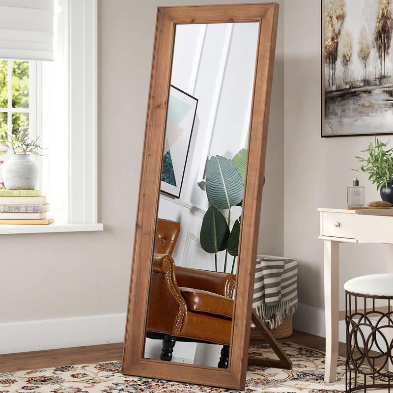 Miroir mural autoportant Arejas, Bois, 64 po x 21 po