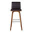 Aluin Mid-century Modern Swivel Counter or Bar Height Bar Stool in Faux Leather and Wood-512247210-512247215-512247201