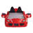 Red Finish Twin Size Race Car Design Bed Modern Novelty Style Attached Two Magnetic Doors With LED Lights On Wheels And Bottom Upholstery Headboard And Sides-185883503