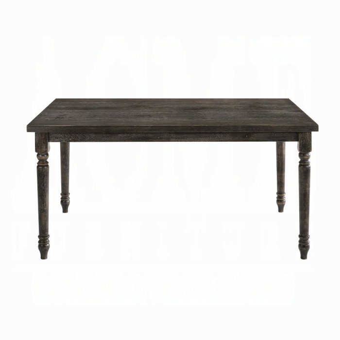 Weathered Grey Dining Table With Rectangular Top, 30"H x 60"L x 36"W