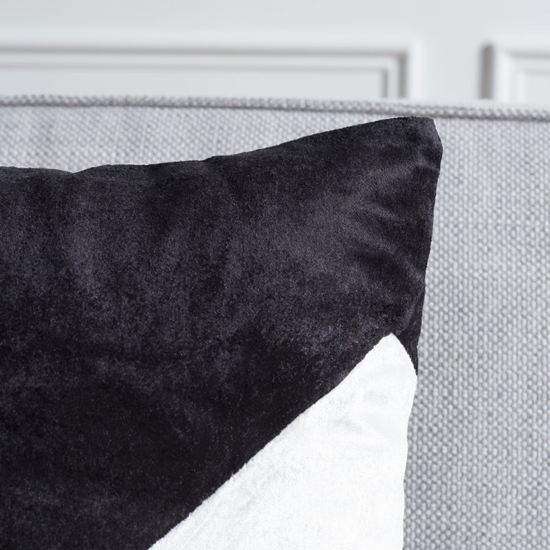 Cotton Blend Reversible Throw Pillow, 18" H x 18" W