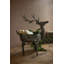  Jardinière en métal avec renne H 24 po - Finition rustique vieillie - Décoration des Fêtes