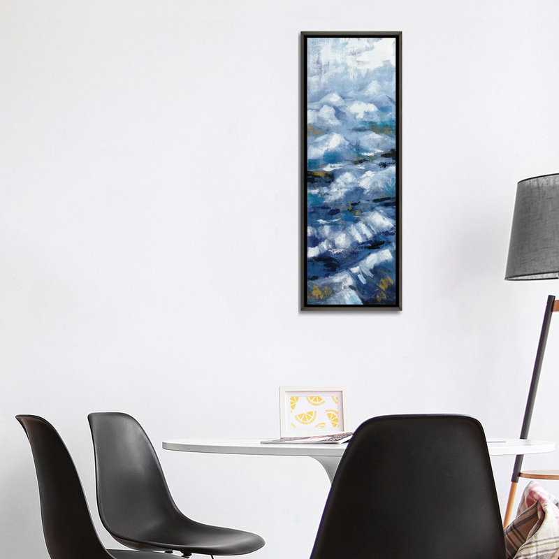 «Above the Mountains III» par Silvia Vassileva, reproduction d'art panoramique sur toile, Dark Rustic Wood Framed