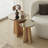 Modern Side Table Set (2 Pieces), Bronze & Sapphire Oak, 15.7 x 19.7 x 15.7 inches & 11.8 x 17.7 x 11.8 inches | 100% Melamine Coated Particle Board, PVC Edgebands | Stylish & Functional for Home Decor-55290945