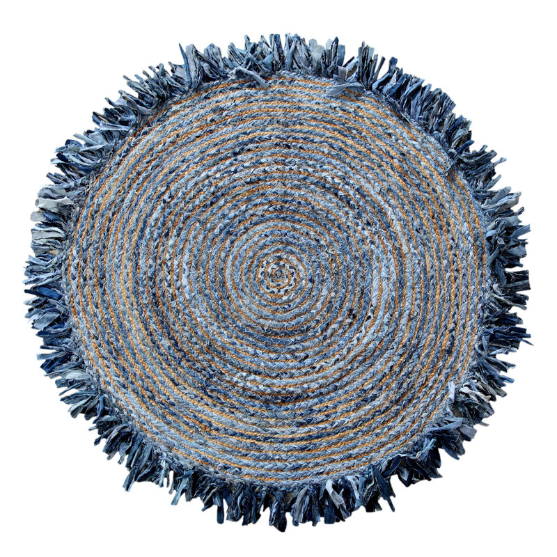 Round Gresham No Pattern And Not Solid Colour Hand Woven Area Rug, Round 150cm