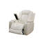 Fauteuil inclinable électrique de 37 po en cuir avec accoudoirs de rangement et lumières DEL bleues-1016985202