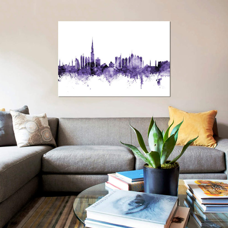 « dubai horizon » par michael tompsett, reproduction d’impression sur toile tendue, H 8 po x l 12 po x P 0,75 po