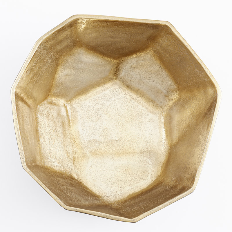 Radia Aluminum Decorative Bowl, 5.5" H x 15.5" W x 15.5" D