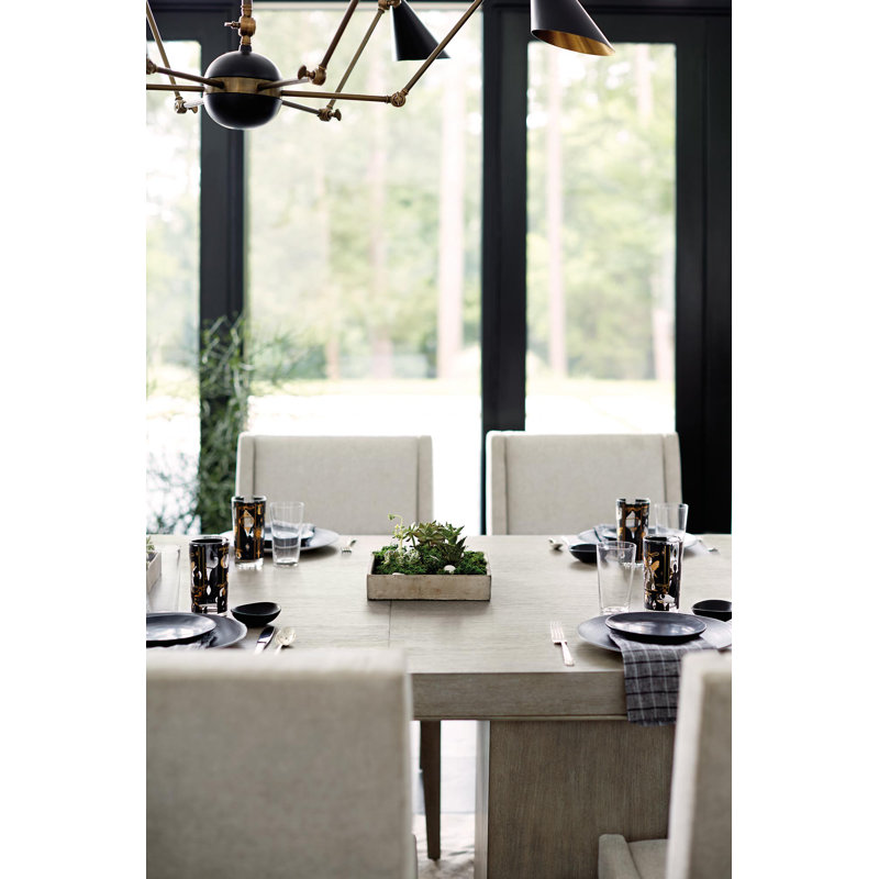 Linea Solid Wood Dining Table, Gray