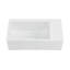 Lavabo de salle de bain mural rectangulaire blanc mat 24 po Delice-101511590