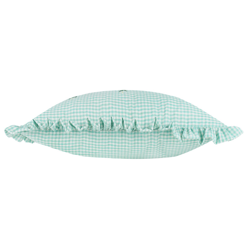Les Petite Fleurs Floral Green Rectangular Cushion, Feather