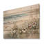 Fleurs sauvages sur la plage - Art mural en bois sur bois de pin naturel-152805674