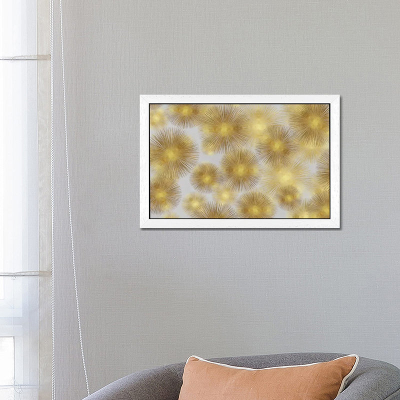 Sunburst Cluster by Abby Young - Print on Canvas, White Floater Framed, 66.04 cm H x 45.72 cm W x 1.91 cm D