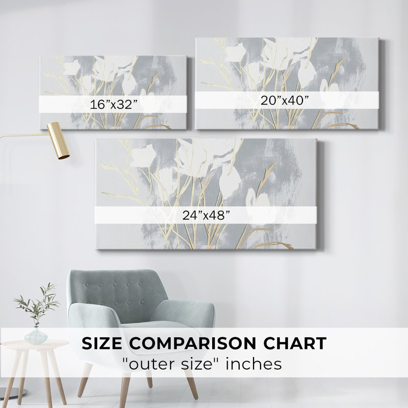 Toile tendue abstraite Seris 6 # Lxxxi-Gallery, H 16 po x l 32 po