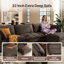 114" Sectional Sofa Comfy Cloud Couch For Living Room Modern Sofa Sleeper Deep Couches With Ottoman-126057425