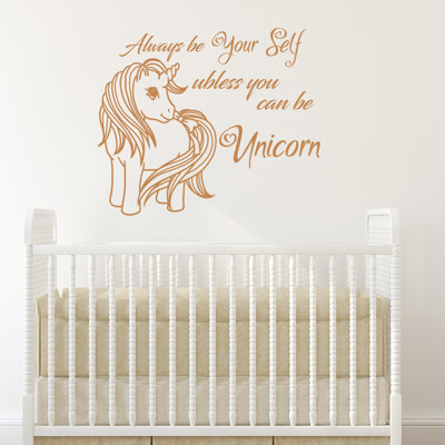 Décalcomanie murale chambre de bébé licorne