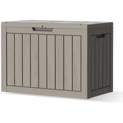 Outdoor Storage Deck Box, 45 Gallon Outside Storage Box Waterproof Deck Box, Lockable Patio Storage Box UV-Resistant For Garden Furniture