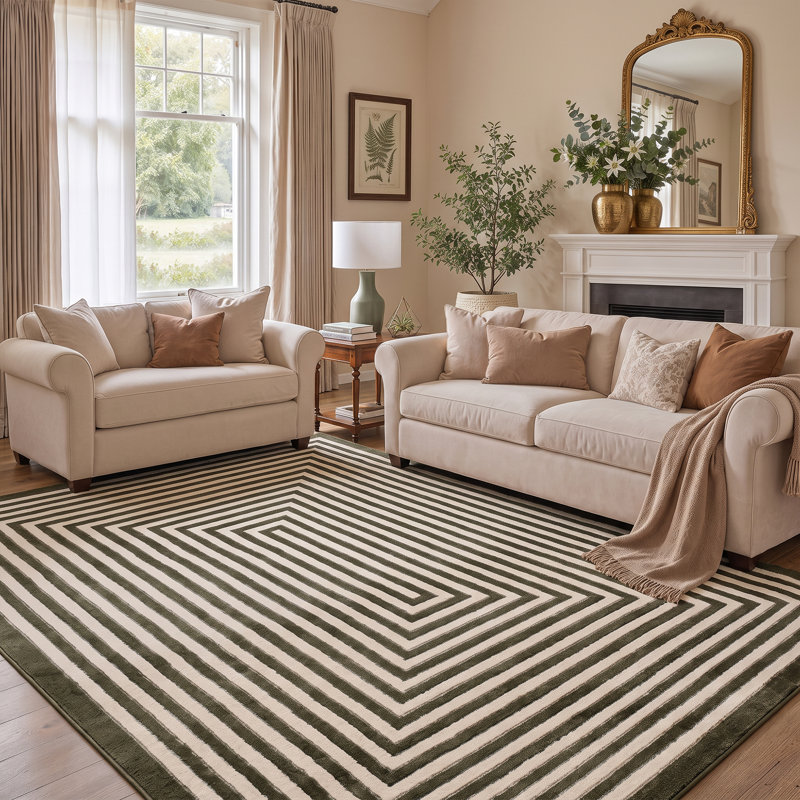 Monaco Series Abrstract Black/Gray/Ivory/Beige Area Rug, Rectangle 7'9" x 10'2"