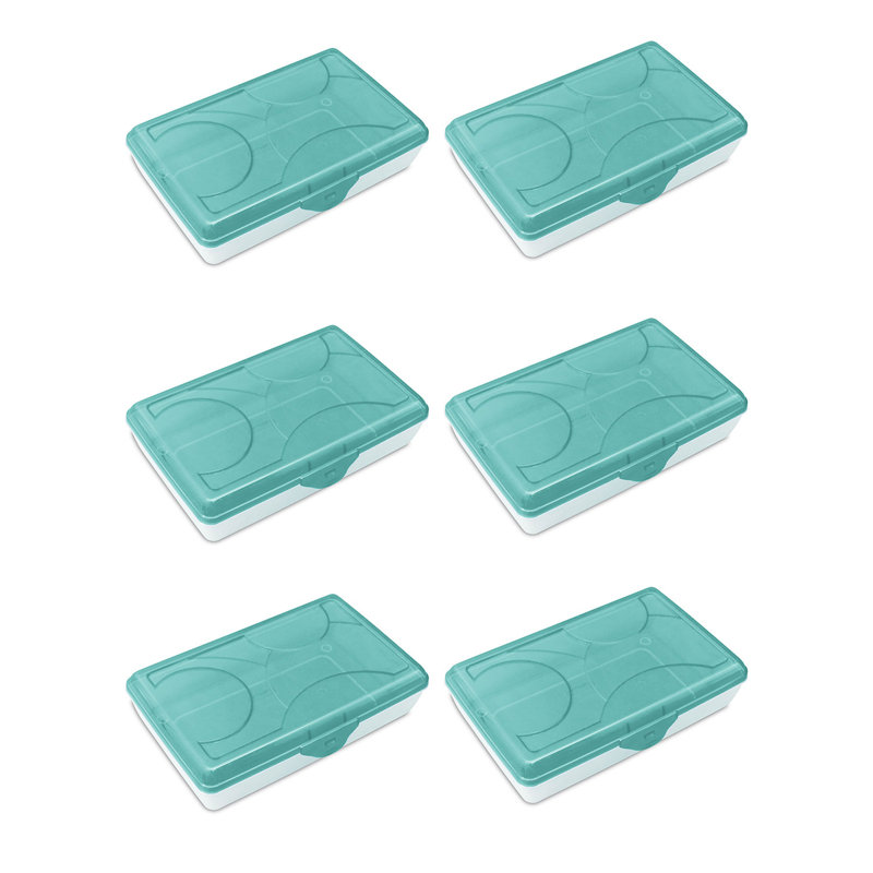 Sterilite Multipurpose Storage Supply Box w/ Lid, 6