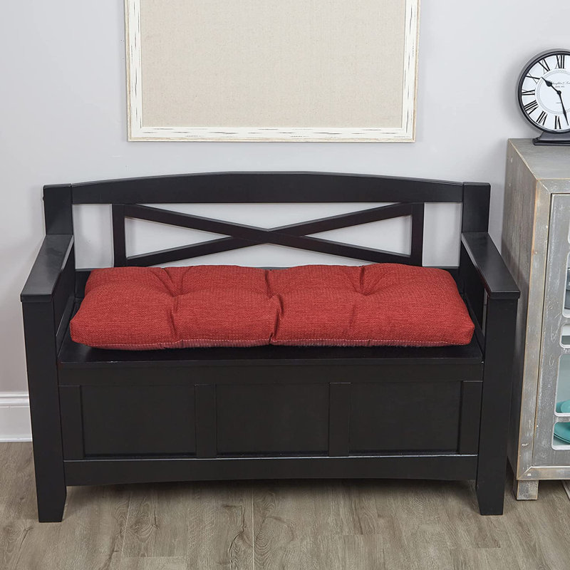 Omega Non-Slip Bench Cushion, Flame, 30" W x 14" D