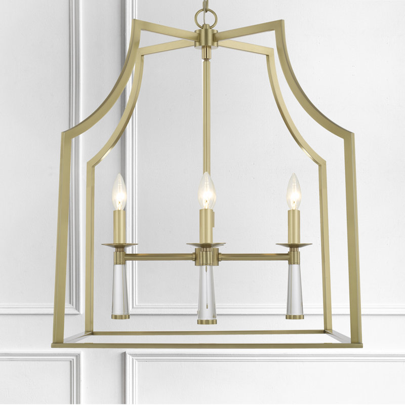 Baxter 4 - Light Chandelier, Aged Brass