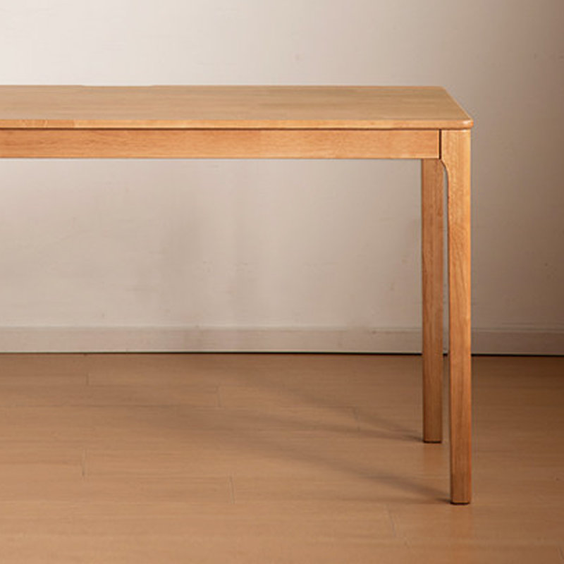 Bureau d'écriture rectangulaire en bois d'hévéa brun clair, H 29,52 po x l 47,24 po x P 22,04 po
