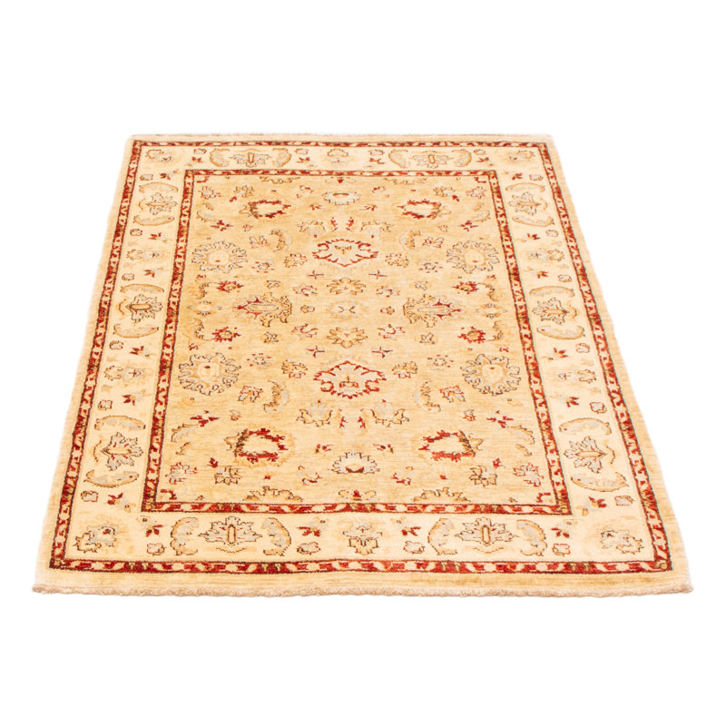 Tapis unique en laine noué à la main 4 pi 6 po x 6 pi 6 po nouvel âge Leveille