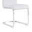 Ensemble de salle à manger 71 "rectangulaire moderne avec base géométrique en métal et chaises en porte-à-faux en similicuir-2109443403-2109443406