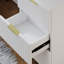 Meuble-lavabo large, bureau de maquillage avec miroir, coiffeuse à 5 tiroirs, coiffeuse à plateau en verre pour chambre à coucher