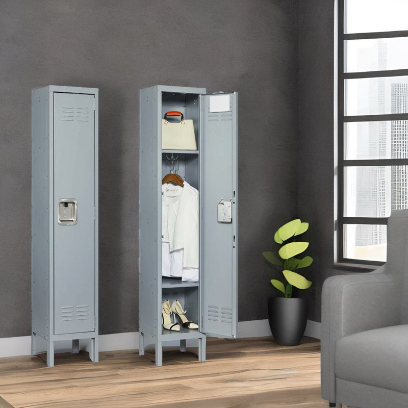 Casier en métal 1 porte 66 "avec serrure