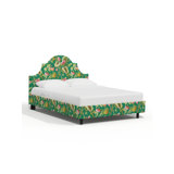Red from Scalamandre Crafted by Cloth & Company Geneva Platform Bed in Pattern