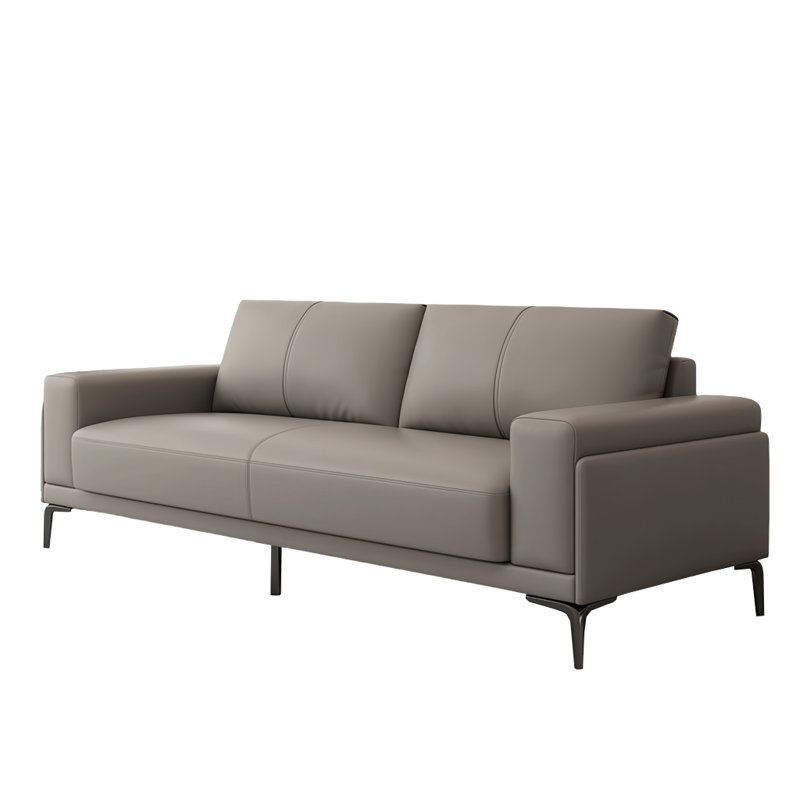Romit, Gray Leather Match, 31.5" H x 78.74" W x 33.46" D
