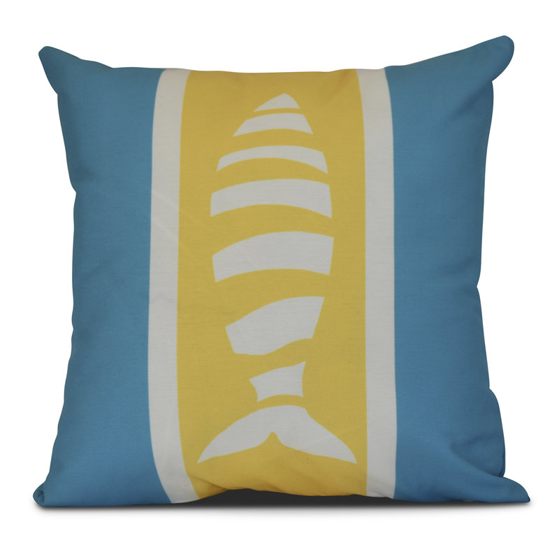 Coussin décoratif carré Sail, Sun & Fun, H 18 po x l 18 po x P 3 po, Turquoise