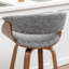Tabouret pivotant en lin Devlin-791290497