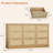 9-Drawer Boho Wood Chest Of Drawer 60" Wide Rattan Style