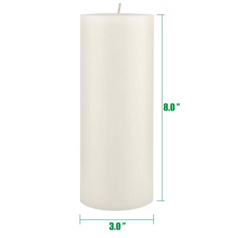 Ensemble de bougies longues 6 pièces, H 8 po x l 3 po x P 3 po